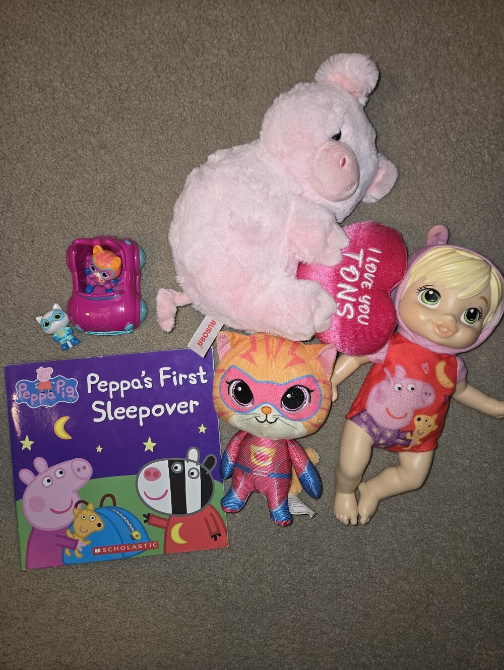 Peppa Pig And Super Kitty Toy Lot